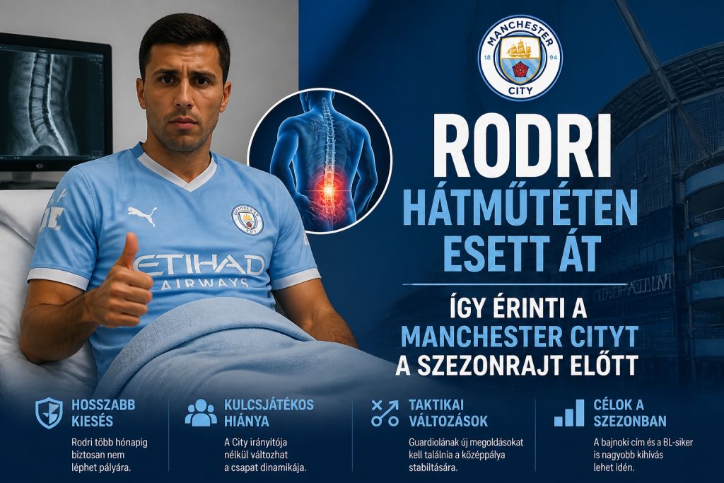 Rodri hátműtéten esett át – így érinti a Manchester Cityt a szezonrajt előtt
