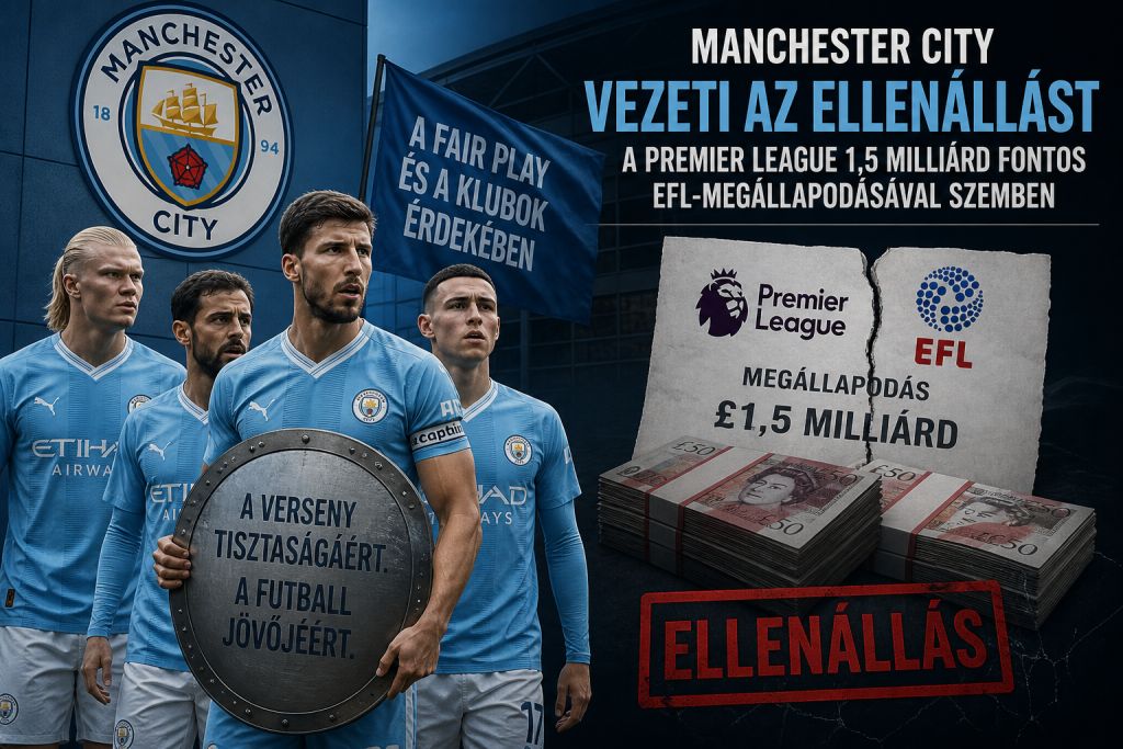 Manchester City vezeti a lázadást a Premier League 1,5 milliárd fontos EFL-megállapodása ellen