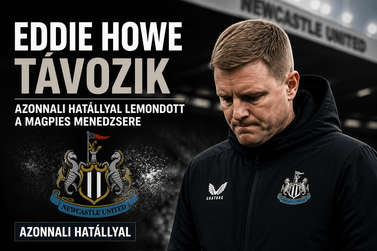 Eddie Howe távozik a Newcastle éléről – azonnali hatállyal lemondott a trófeanyerő menedzser