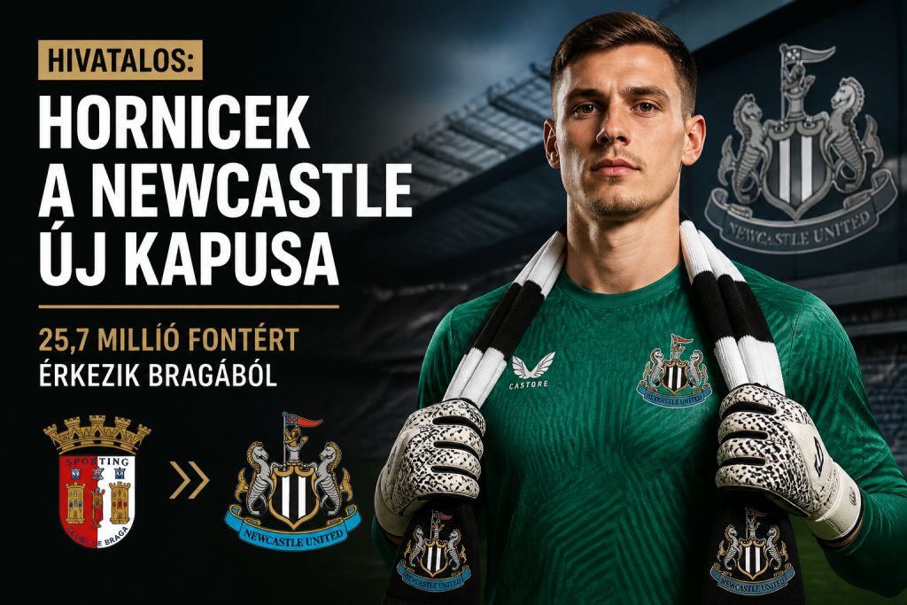 Hivatalos: Hornicek a Newcastle új kapusa – 25,7 millió fontért érkezik Bragából