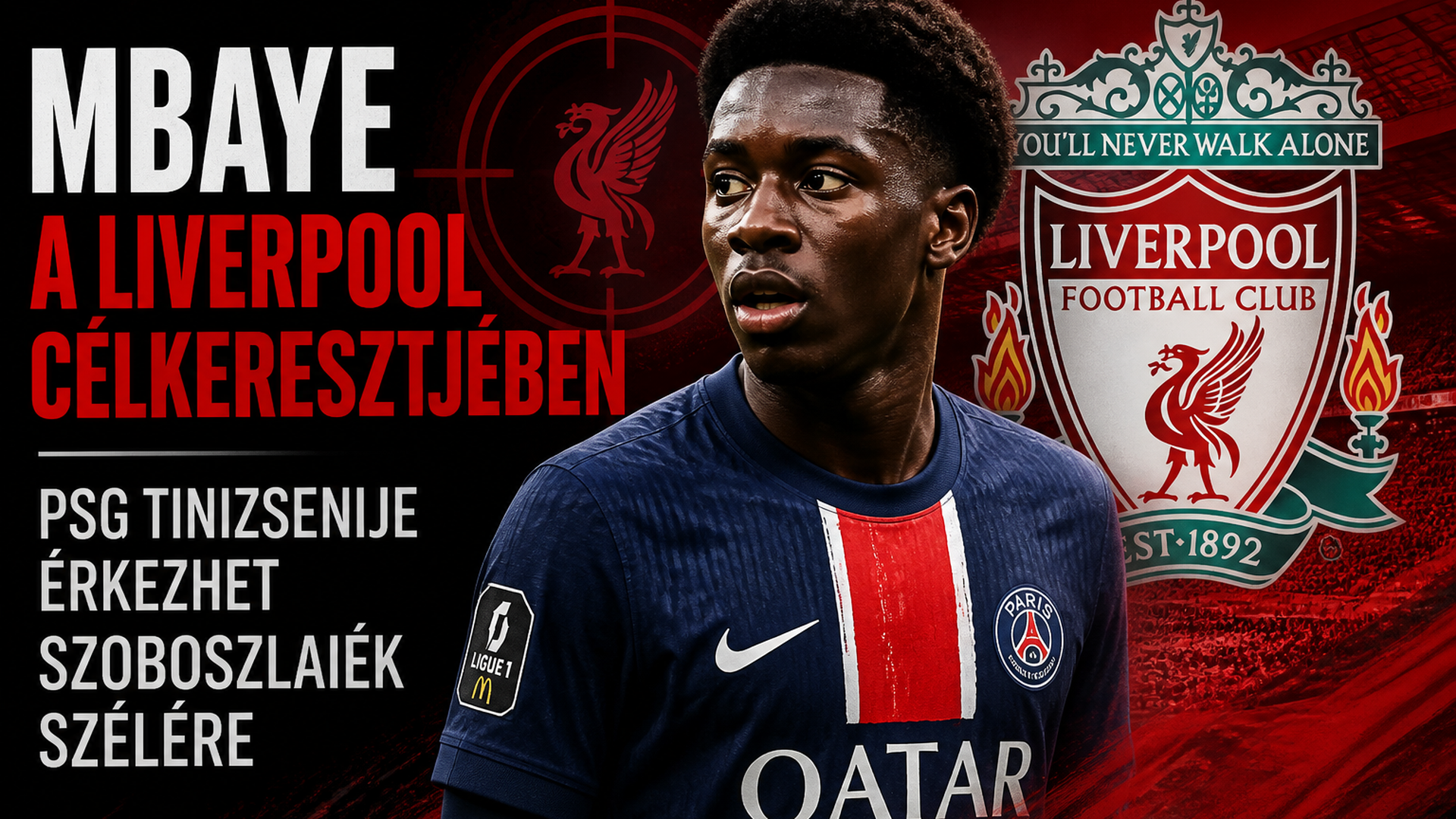 Mbaye a Liverpool célkeresztjében – PSG tinizsenije érkezhet Szoboszlaiék szélére