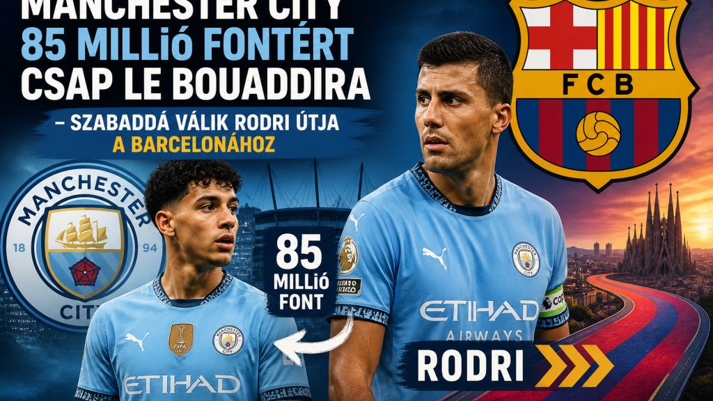 Manchester City 85 millió fontért csap le Bouaddira – szabaddá válik Rodri útja a Barcelonához