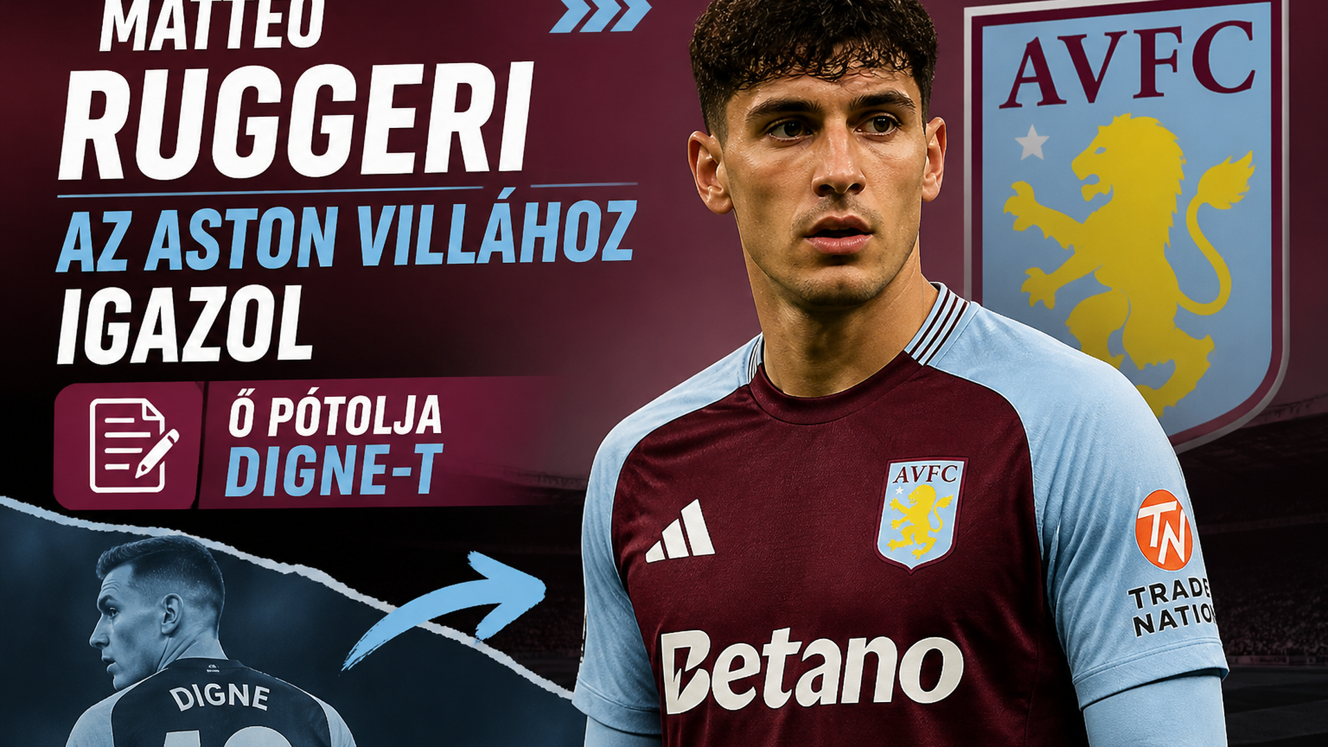 Az Aston Villa lecsapna Matteo Ruggerire – így pótolná Digne-t a bajnokrajt előtt