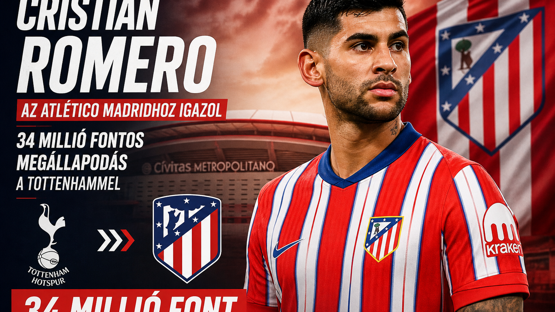 Hivatalos közeledés: Cristian Romero 34 millió fontért az Atlético Madridhoz – Simeone megkapja régi álomcélpontját