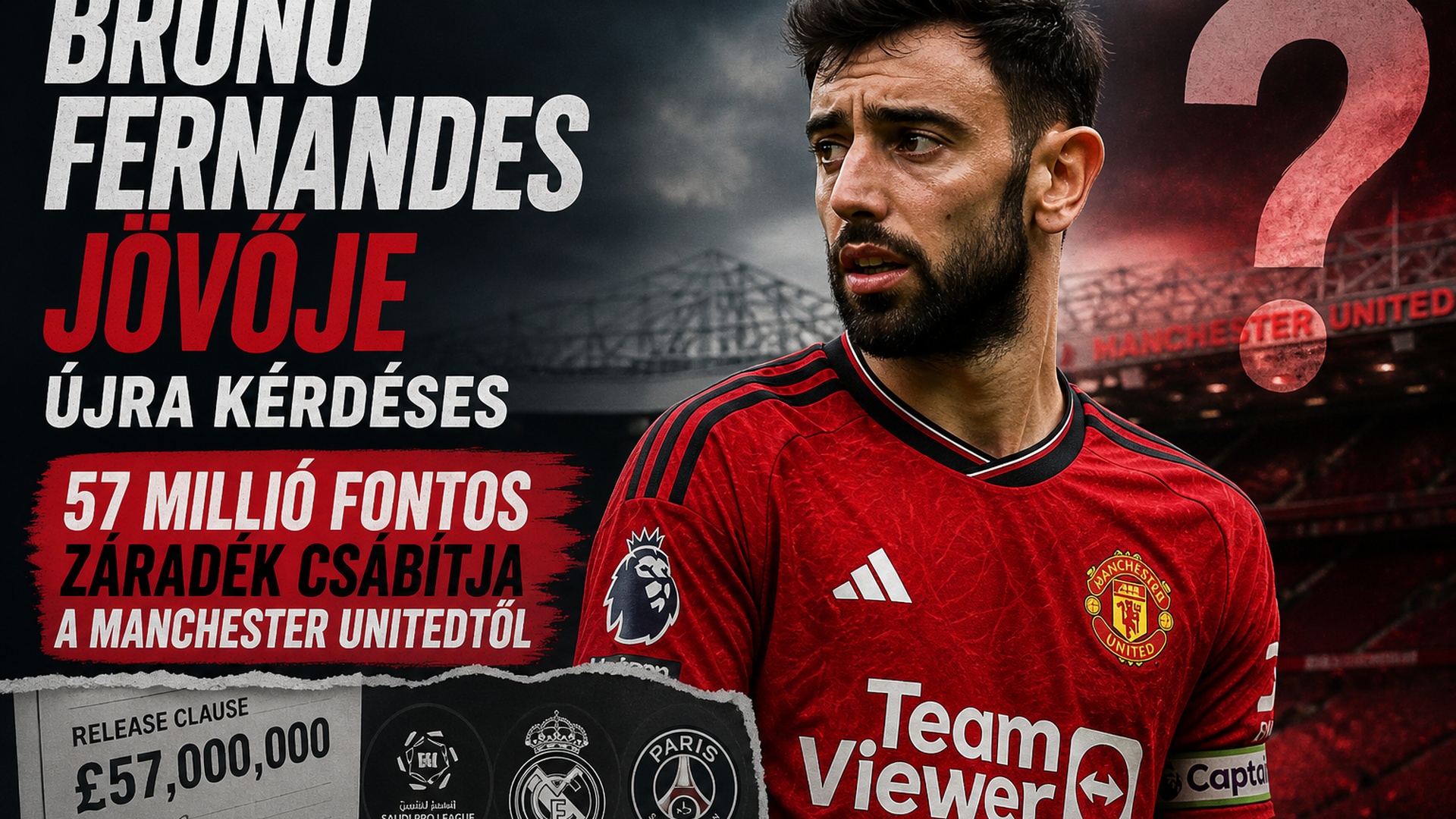 Bruno Fernandes jövője újra kérdéses – 57 millió fontos záradék csábítja a Manchester Unitedtől