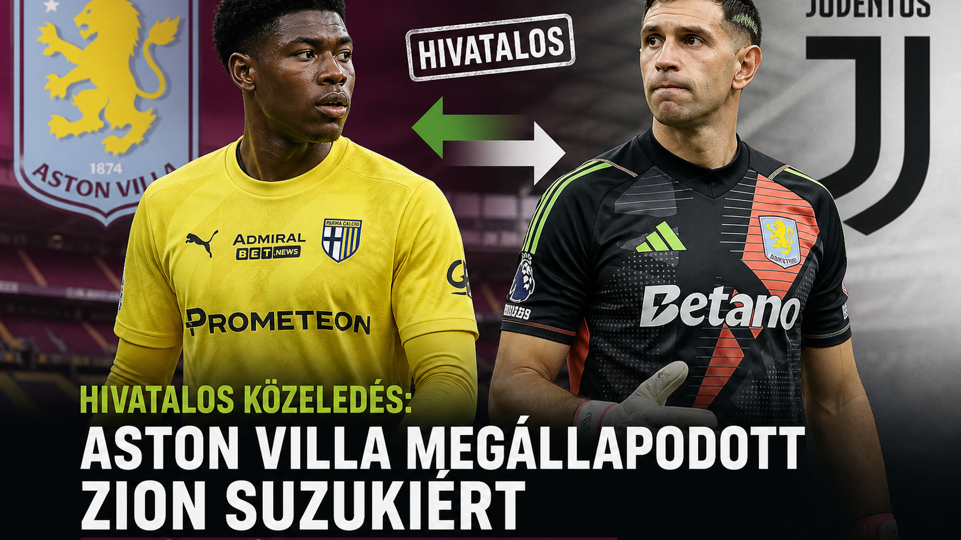 Hivatalos közeledés: Aston Villa megállapodott Zion Suzukiért – Martínez távozhat a Juventushoz
