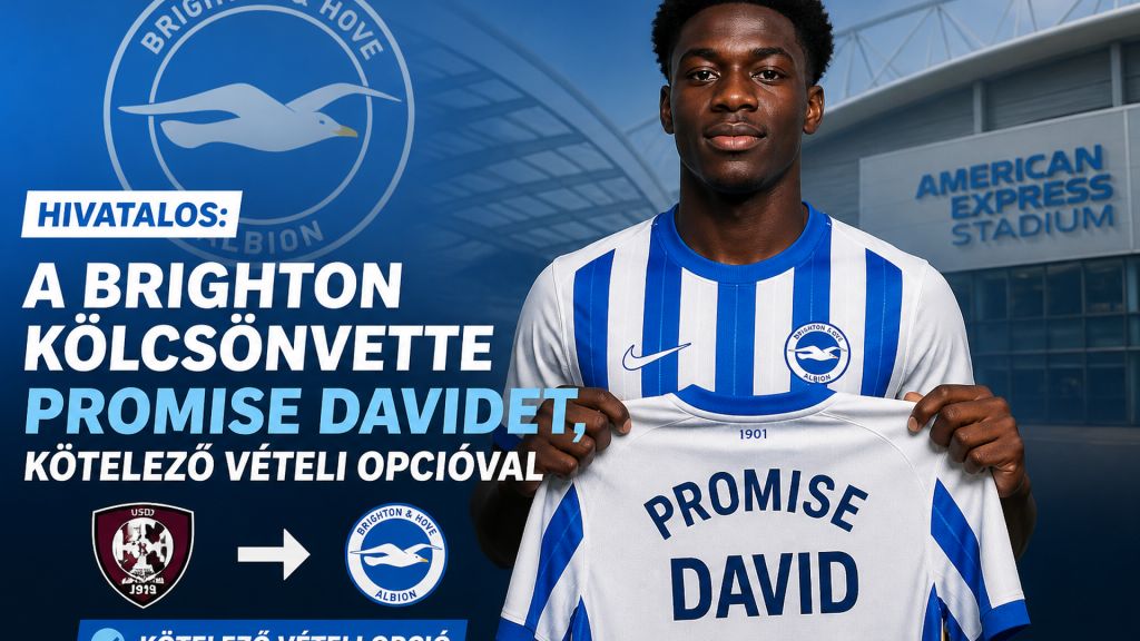 A Brighton kötelező vételi opcióval kölcsönözte a kanadai csatárt, Promise Davidet a Union Saint-Gilloise-tól.