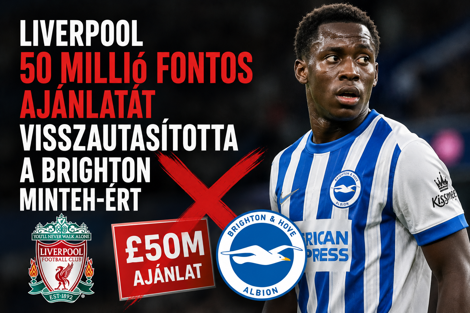 Liverpool 50 millió fontos ajánlatát visszautasította a Brighton Minteh-ért