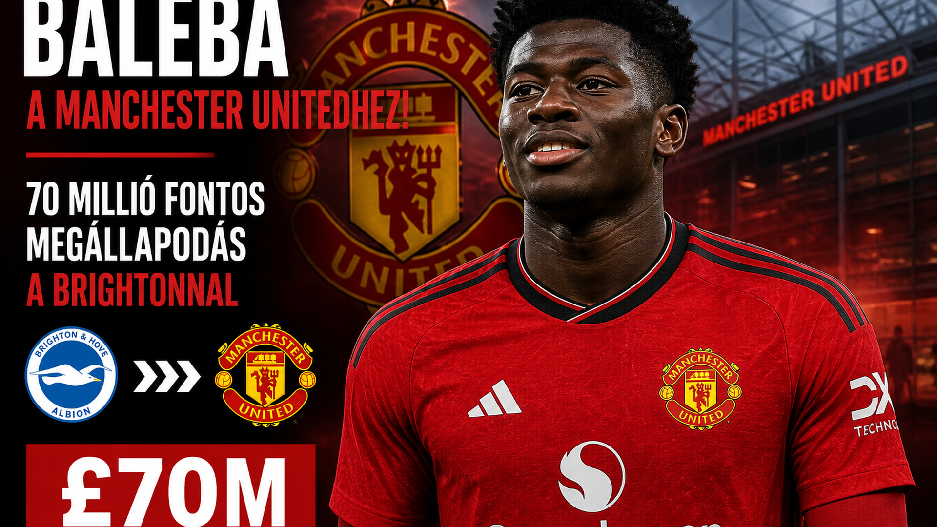 Baleba a Manchester Unitedhez igazol: 70 millió fontos megállapodás a Brightonnal