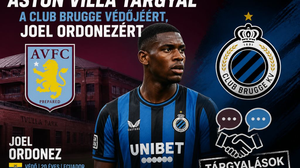 Aston Villa Ordonezért hajt: tárgyalások a Club Brugge ecuadori védőjéért