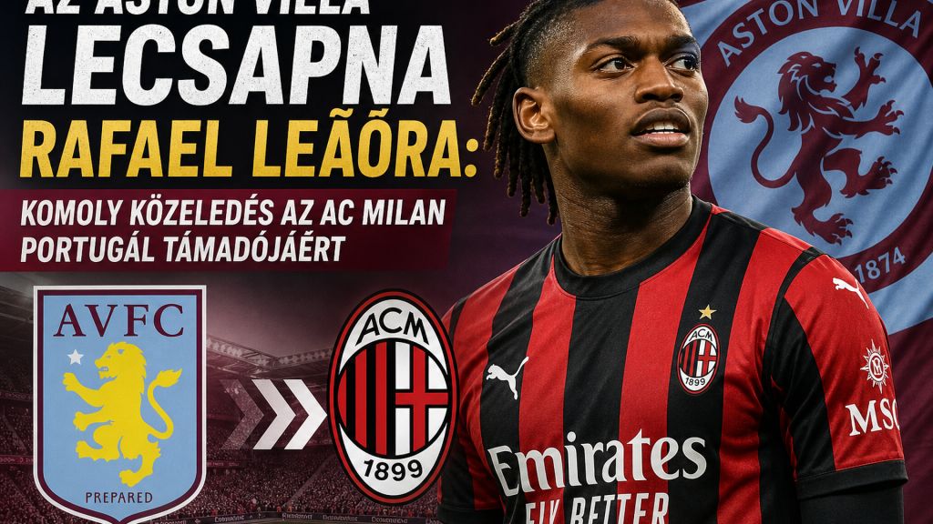 Rafael Leão, az AC Milan portugál támadója, akiért az Aston Villa komoly közeledést tett (illusztráció).
