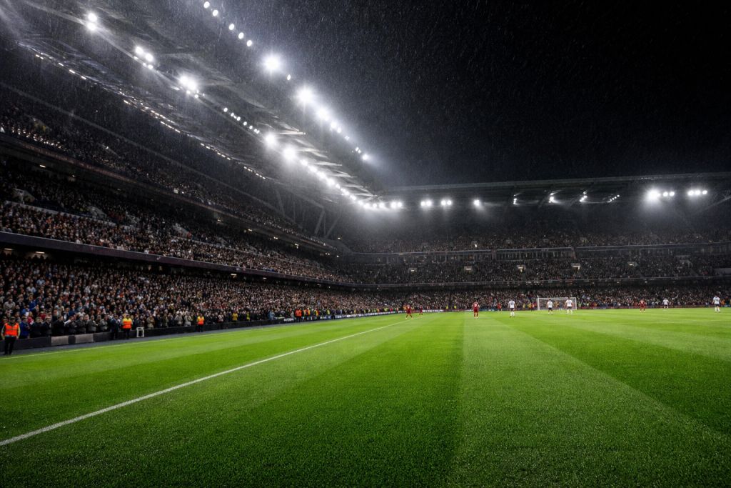 Angol stadion egy kupamérkőzésen – illusztráció